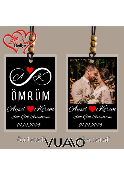 Kişiye Özel Isimli, Fotoğraflı ve Sözlü Araba Süsü - Araba Dikiz Aynası Süsü - Size Özel Hediye modelleri