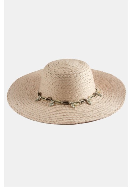 Ds-Derin Üçgen Deniz Kabuğu Hasır Şapka-Bej