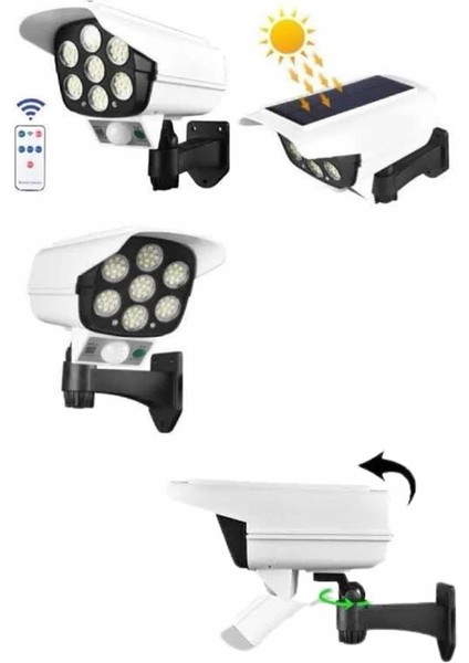 Kamera Görünümlü LED Lamba Dönebilen Bahçe Aydınlatması Duvar Lambası indirimleri