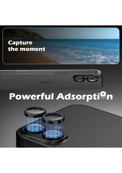 iPhone 17 Kılıf Aparatlı Kamera Koruma Renkli Lens Koruyucu Temperli Cam Koruma fiyatları