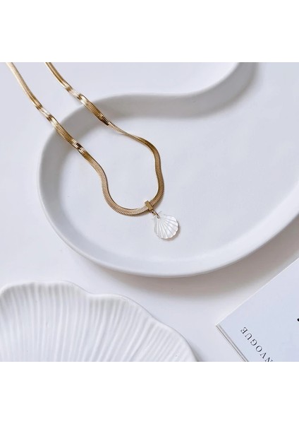 Conchiglia Çelik Kolye