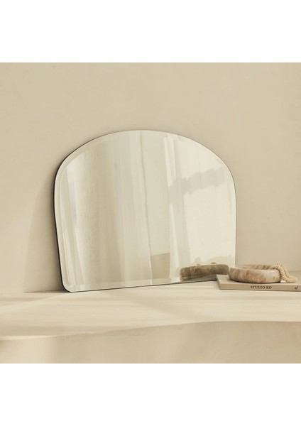 Büyük Çerçevesiz Şömine Üstü Eğimli Ayna 95 cm x 70 cm fiyatları