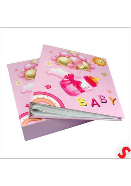 Bebek Fotoğraf Albümü Kutulu, 40 Resimlik - Pembe Biberon fırsatları