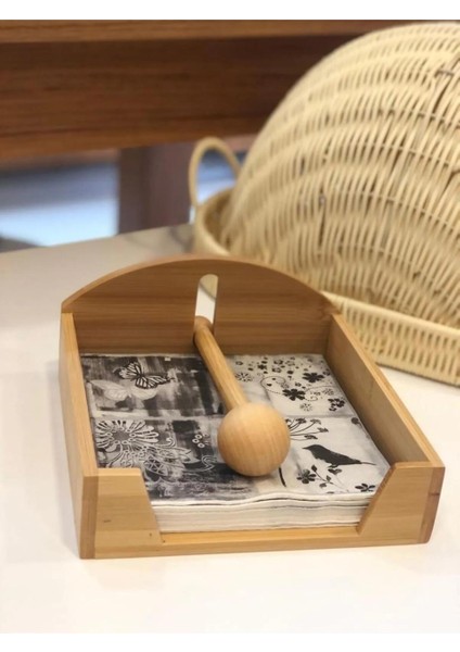 MIEN-7B15B Mien Bambu Kutu Peçetelik | Doğal Şık Dayanıklı Masaüstü Mutfak Aksesuarı fiyatları
