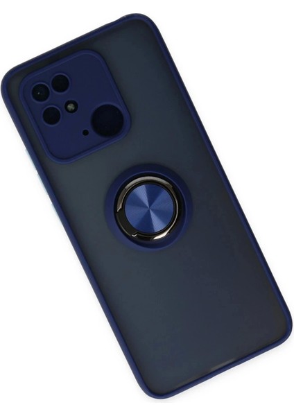 Bfs Xiaomi Redmi 10C Kılıf Montreal Yüzüklü Silikon Kapak - Lacivert modelleri