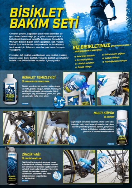 Profesyonel Bisiklet Temizlik ve Bakım Seti, 13 Parça fiyatları