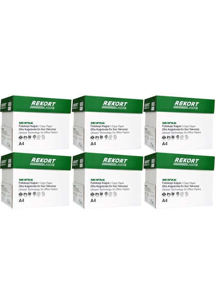 Rekort A4 80GR/M2 Fotokopi Kağıdı 12500 Adet (30PK*500)