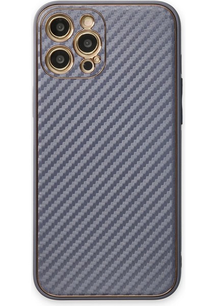 Bfs iPhone 12 Pro Kılıf Coco Karbon Silikon - Gri