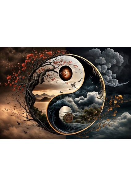 Ying Yang Muhteşem Tasarım Duvar Örtüsü Duvar Halısı Wall Tapestry fırsatları