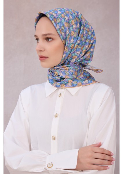 Çiçek Desen Ipek Twill Eşarp 4204D01 10