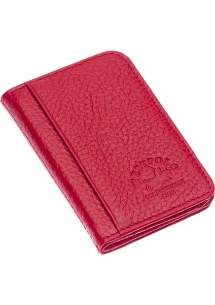 Hakiki Deri Bol Kart Bölmeli Unisex Kartlık - Kırmızı fiyatları
