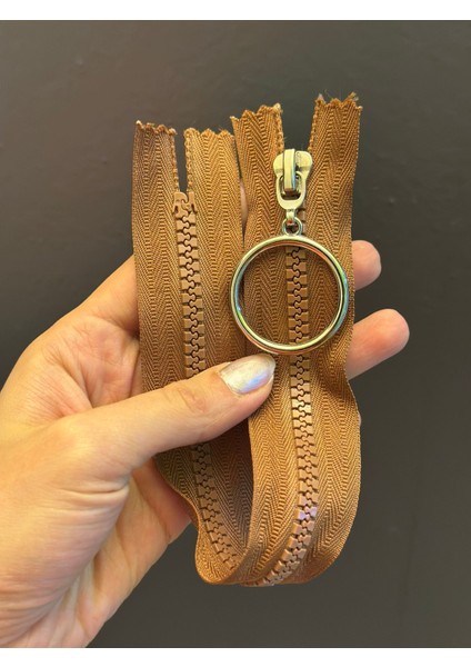 28X3 cm Kahverengi Dişli Fermuar modelleri