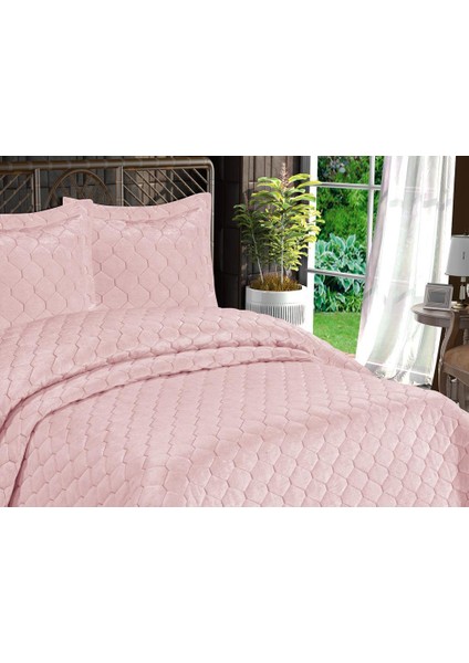 Lizbon Kapitoneli Çift Kişilik Yatak Örtüsü Pudra fiyatları