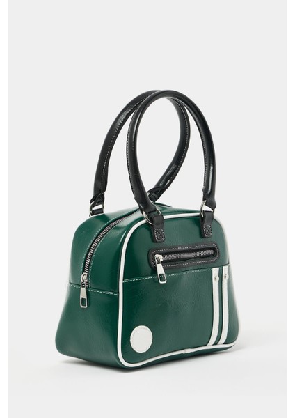 Yeşil Kadın Retro Bowling El ve Omuz Çanta fırsatları