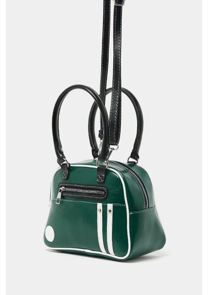 Yeşil Kadın Retro Bowling El ve Omuz Çanta indirimleri