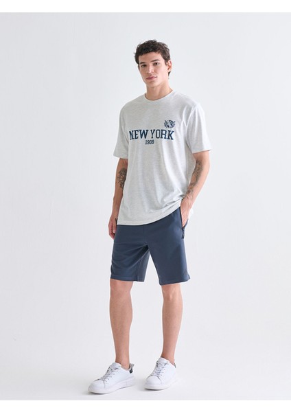 Yeni Sezon Bisiklet Yaka New York Baskılı Penye Erkek Tişört modelleri