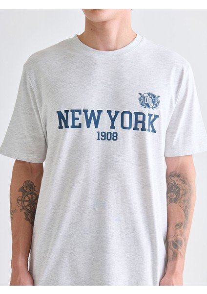 Yeni Sezon Bisiklet Yaka New York Baskılı Penye Erkek Tişört fırsatları