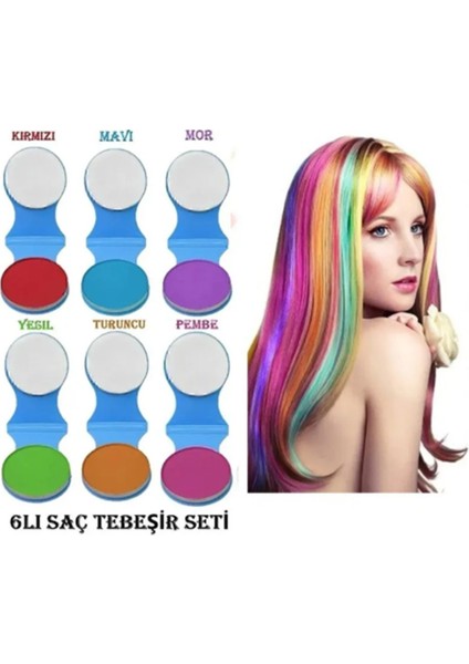 Saç Tebeşiri 6'lı Set Saç Renklendirici Tebeşir Saç Boyama Tebeşiri fiyatları