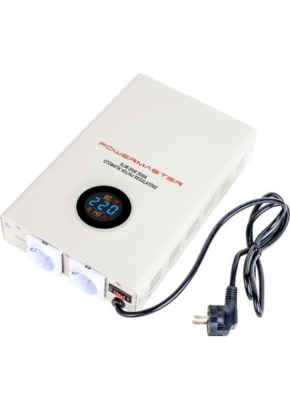 Powermaster SLIM-2000 Otomatik 2000 Watt Kombi Voltaj Regülatörü