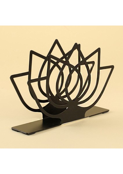 Loren Home Lotus Siyah Metal Peçetelik fiyatları
