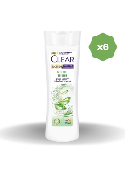 Şampuan Bitkisel Sentez Kepeğe Karşı Etkili 350 ml - (6 Adet)