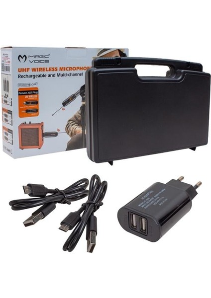 Magicvoice MV-19593 Uhf Kablosuz Mikrofon ve Amfi Aksesuar Set modelleri