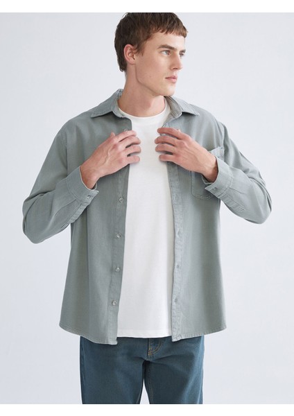 Yeni Sezon Regular Fit Uzun Kollu Erkek Jean Gömlek