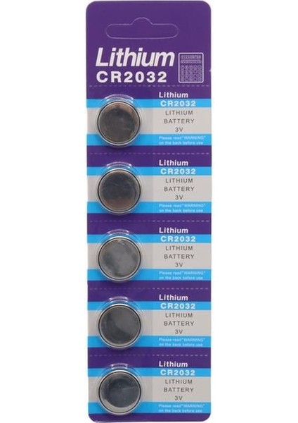 Powermaster PM-9534 CR2032 3 Volt Lityum Para Pil (5'lı Blister Paket)