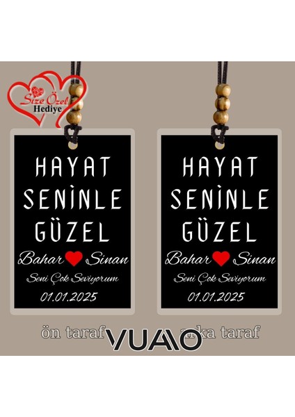 Kişiye Özel Isimli, Fotoğraflı ve Sözlü Araba Süsü - Araba Dikiz Aynası Süsü - Size Özel Hediye fiyatları