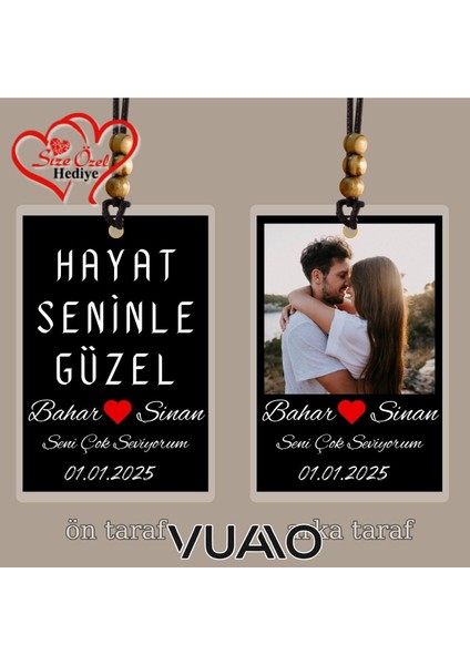 Kişiye Özel Isimli, Fotoğraflı ve Sözlü Araba Süsü - Araba Dikiz Aynası Süsü - Size Özel Hediye modelleri