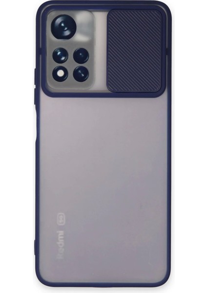 Bfs Xiaomi Redmi Note 11 Pro Plus 5g Kılıf Palm Buzlu Kamera Sürgülü Silikon - Lacivert