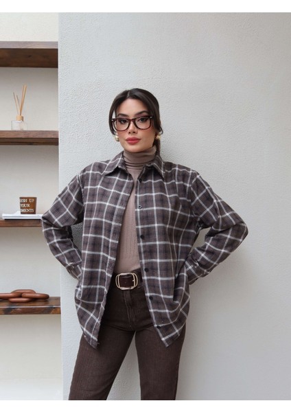 Oversize Ekose Gömlek