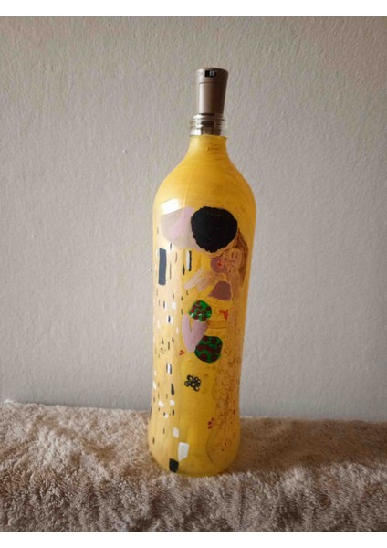 Kiss Me Çizimli Işıklı Cam Şişe – El Yapımı Romantik Gece Lambası fırsatları