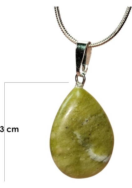 Akuamarin Doğal Taşı Zincirli El Yapımı Kolye Uç: 3 cm Zincir: 20 cm Kutulu fiyatları