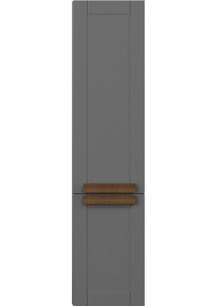 Pio Matt Anthracite (Gri) Banyo Boy Dolabı Ahşap Kulplu Sağ Açılır