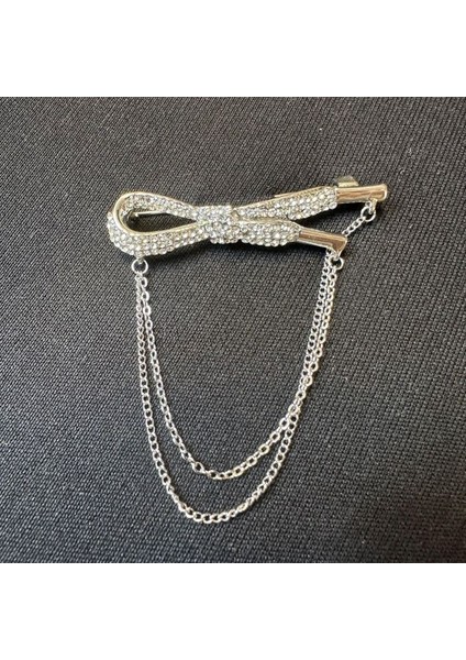 2026 Taşlı Fiyonk Model Çelik Broş / Yaka Iğnesi