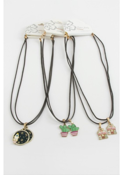 Ds-Derin Karışık Arkadaşlık Kolyeleri Çift Kolye-Renkli