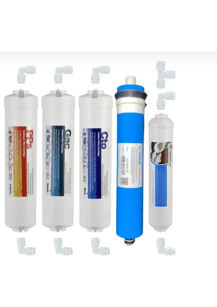 Yenisu Teknolojileri Su Arıtma Cihazı Kapalı Kasa Cihazlar Için 5li Inline Filtre Seti & Vontron fiyatları
