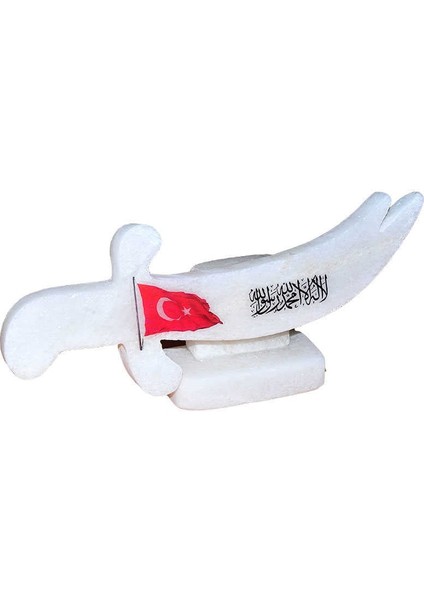Kılıç Şekilli Tevhid Bayrak Logolu Doğal Kaya Tuzu Biblosu Beyaz 2-3 kg modelleri