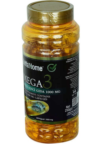 Shiffa Home Omega3 Yumuşak 1000 Mg x 200 Kapsül fiyatları