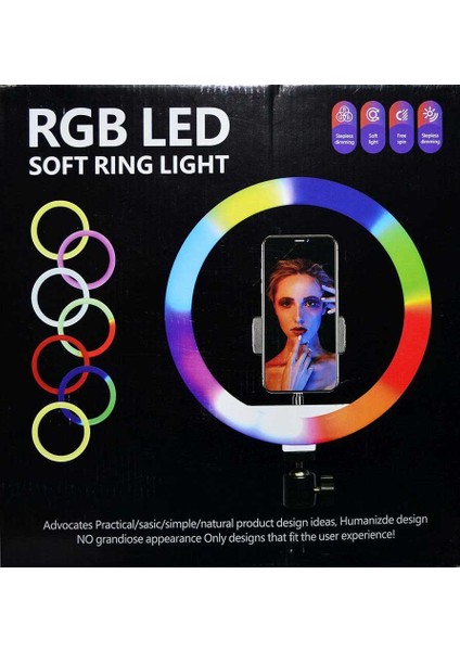 Ayarlanabilir Rgb LED Işık 26 cm + 201 cm Tripot Ayak BLD03