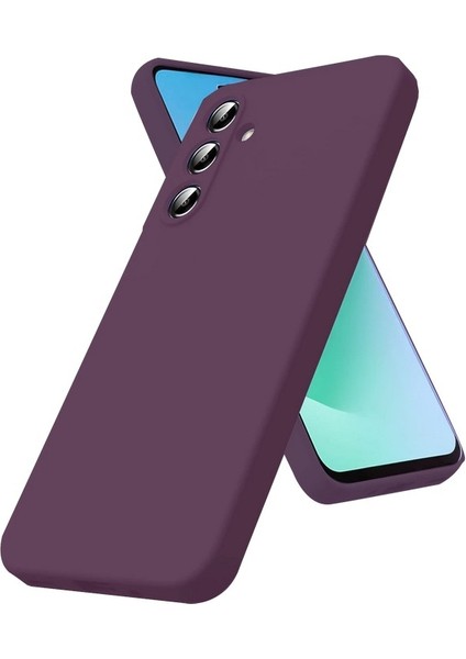 Samsung Galaxy A17 Uyumlu Kılıf First Mat Silikon Renkli Lüx Kamera Korumalı Mürdüm