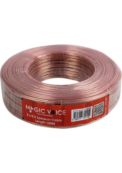 Magicvoice 2 x 0.50 Şeffaf Hoparlör Kablosu