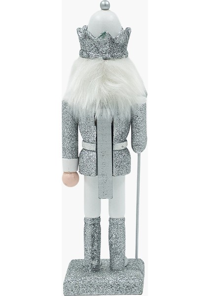 Beyaz&gümüş Asalı Stantlı Nutcracker 25 cm modelleri