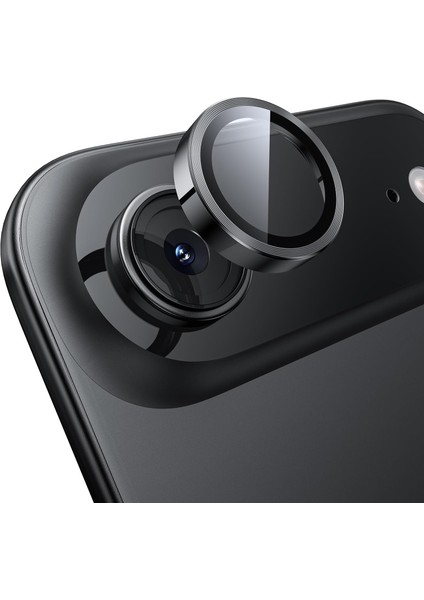 iPhone 17 Air Kılıf Aparatlı Kamera Koruma Renkli Lens Koruyucu Temperli Cam Koruma