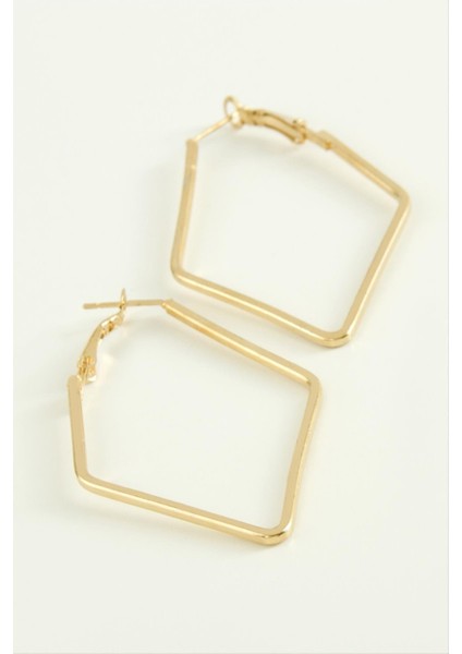 Wizard Dörtgen Halka Küpe 6 Cm-Sarı fiyatları