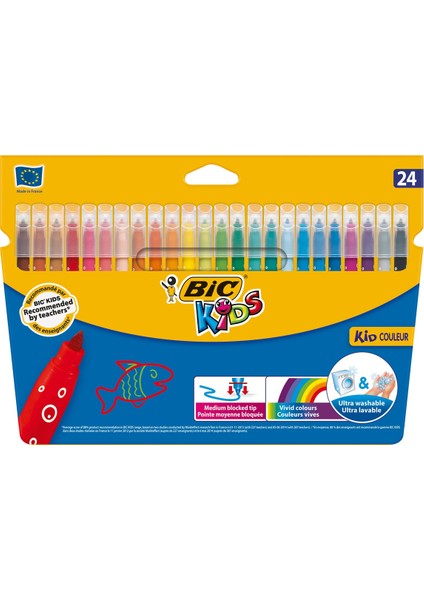 Bic Kid Couleur Keçeli Boya Kalemi 24'lü Kutu