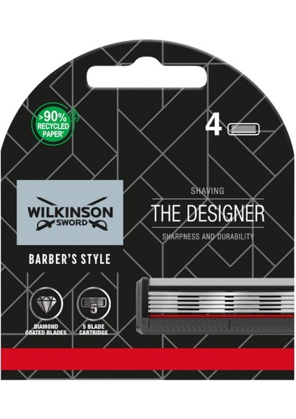 Barber's Style The Designer Tıraş Bıçağı Kartuşu- 4 Adet