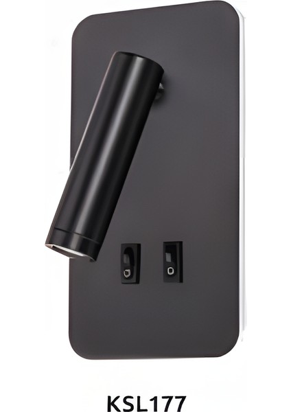 LED Duvar Okuma Apliği — KSL175 / 13W / 1200 Lümen / 4000K / Siyah Gövde fiyatları