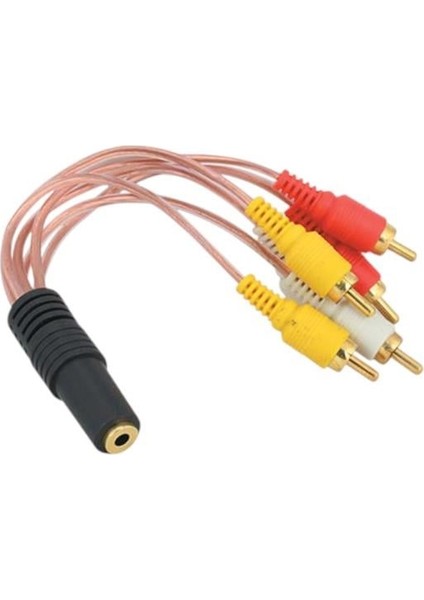 3.5 mm Stereo Dişi 6 Tos Erkek 5+1 Kablo